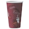Dart Paper Hot Drink Cups in Bistro Design, 16 oz, Maroon, PK300 OF16BI-0041 - alternate 1